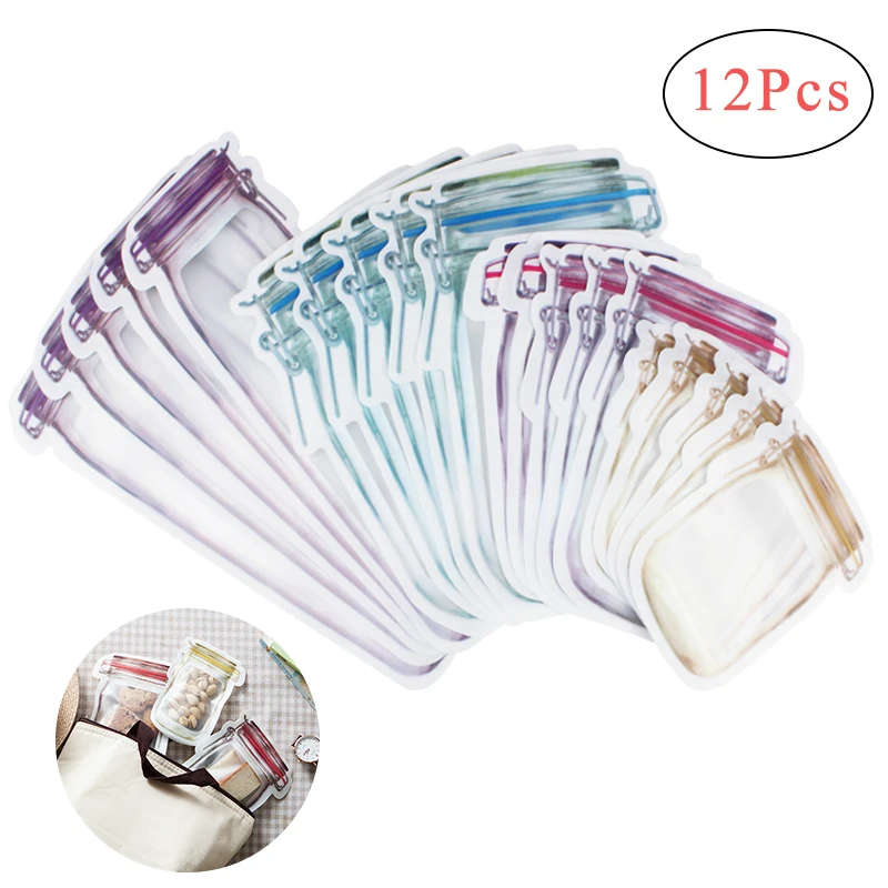 Ziploc Food Storage - Jar Shape Storage Bag Reusable Zipper