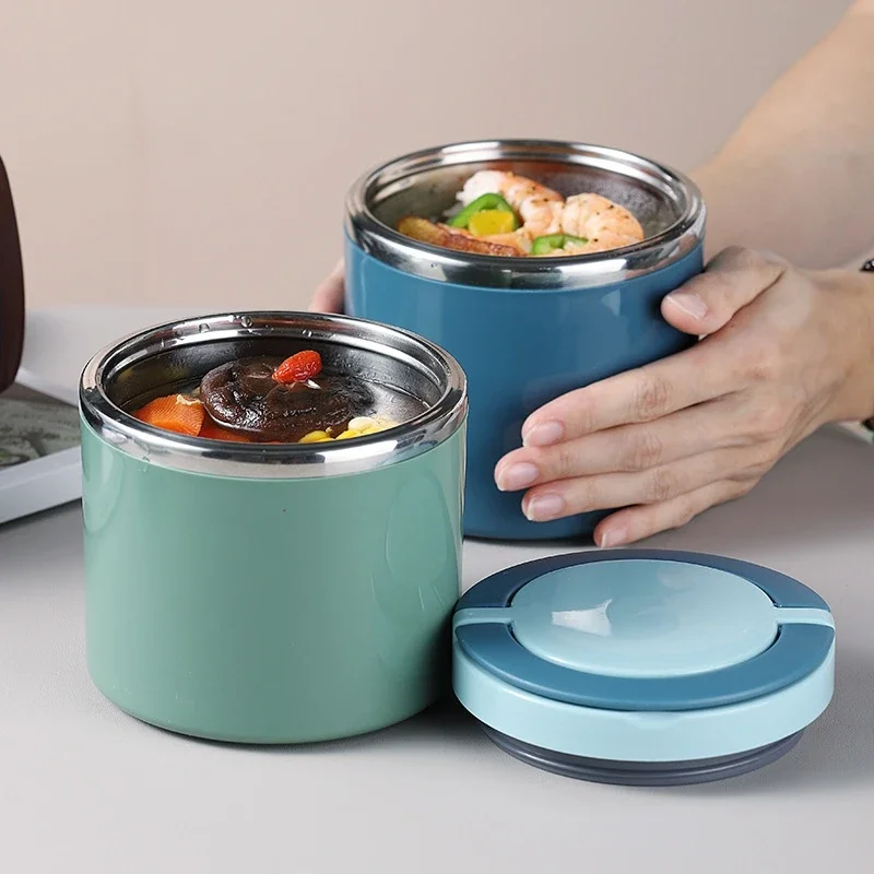 Food Storage Box Stainless Steel - 630/1000ml Insulated Food Jar, Stainless Steel