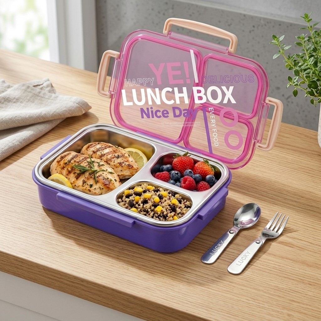 Food Storage 30 Years - Microwavable 304 Stainless Steel Lunch Box