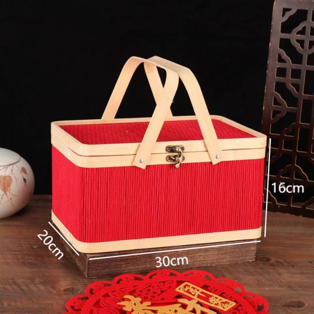 Bread Box Bamboo - Festival Packaging Box Vintage Bamboo Basket