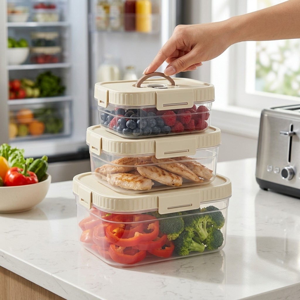 Food Storage Stackable Containers - Stackable Food Storage Container With Handle