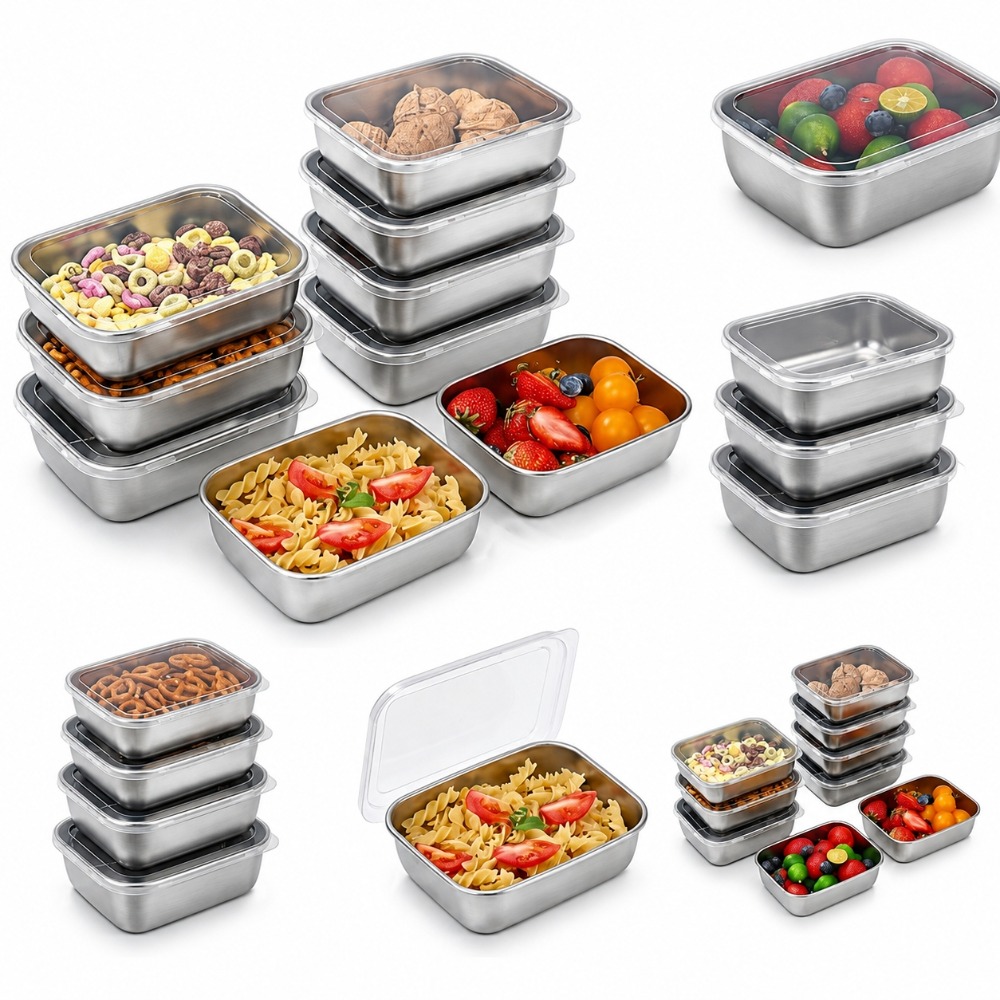 Food Storage Stainless Steel - 6PCS Stainless Steel Food Storage Containers