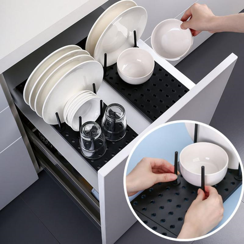 Food Storage Organiser - Kitchen Organizer Dish Drying Rack Plates