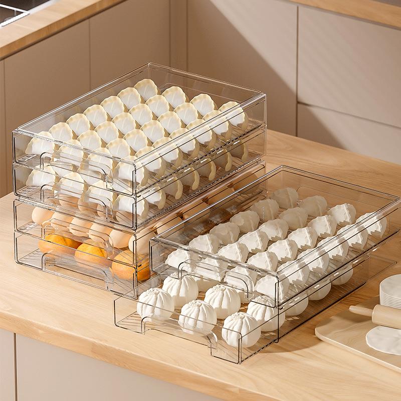 Food Storage Drawing - Draw-Type Fridge Storage Box Double Layer