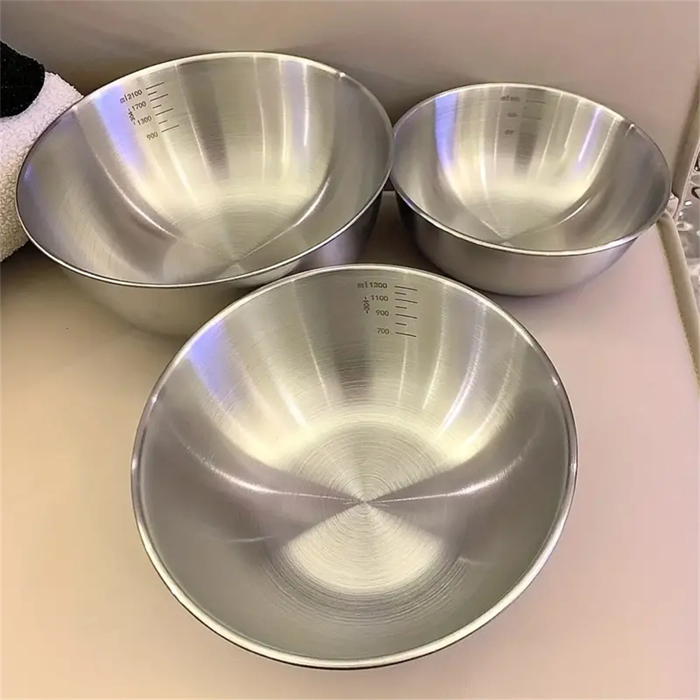 Food Storage Stainless Steel - 1-3 Stainless Steel Bowl Set with