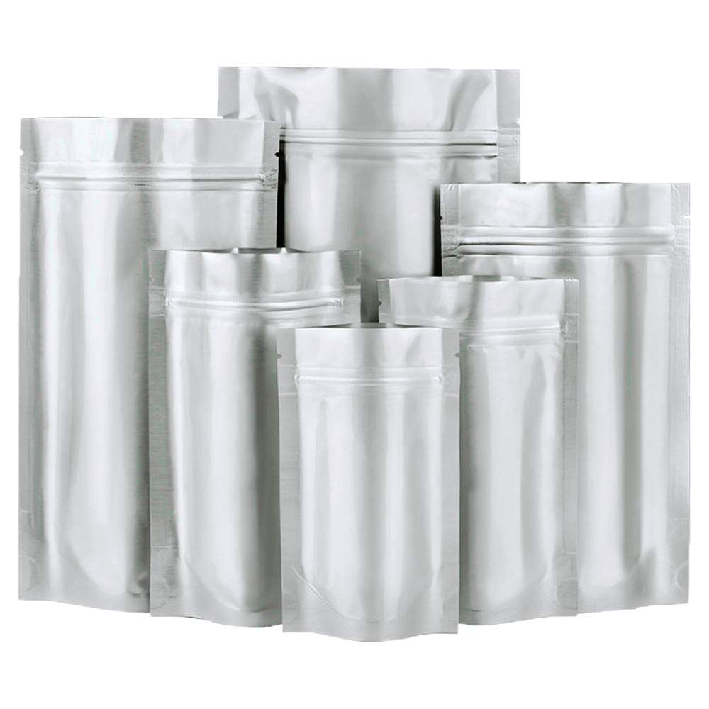 Ziploc Food Storage - 100Pcs Silver Zip Lock Pure Mylar
