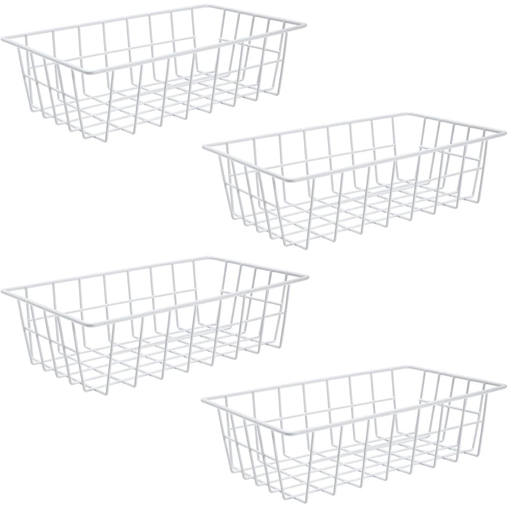 Stackable Pantry Bin - Organizer Bins Metal Wire Storage Baskets