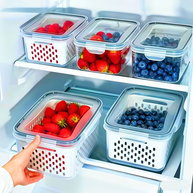Food Storage Stackable Containers - 4pcs/Set Leak-Proof Food Storage Containers-Airtight, Stackable