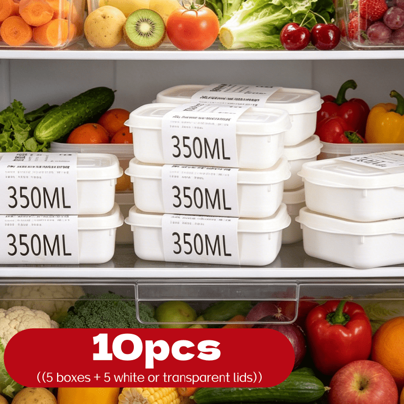 Food Storage System - 10Pcs Reusable Stackable Food Storage Box