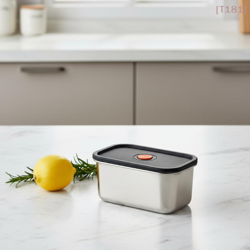 Stackable Pantry Bin - [E] 4pc Stainless Steel Food Storage
