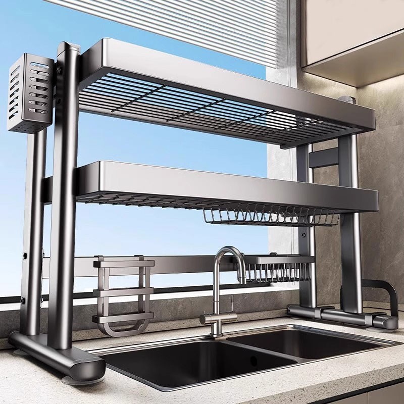 Food Storage Organiser - Over-the-Sink Dish Drying Rack Kitchen Sink