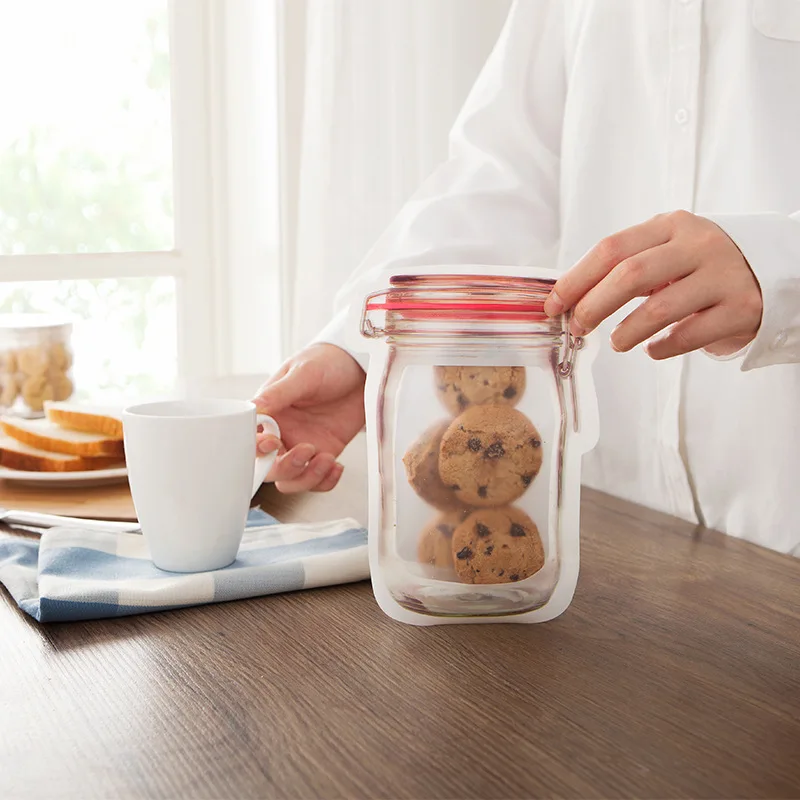Jar Shape Storage Bag Reusable - огляд і ціна Ziploc Food Storage