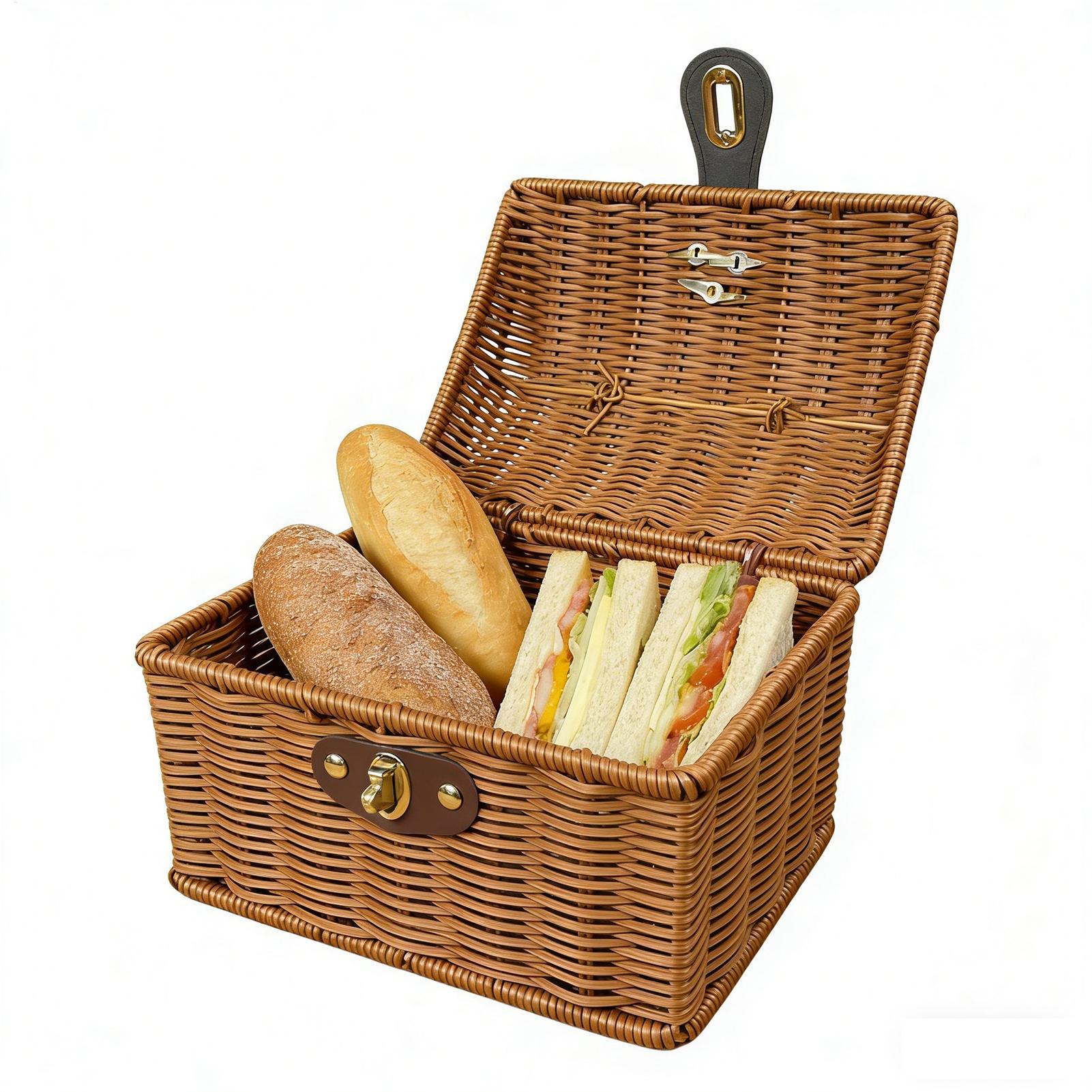 Picnic Basket With Handle Woov - огляд і ціна Bread Box Bamboo