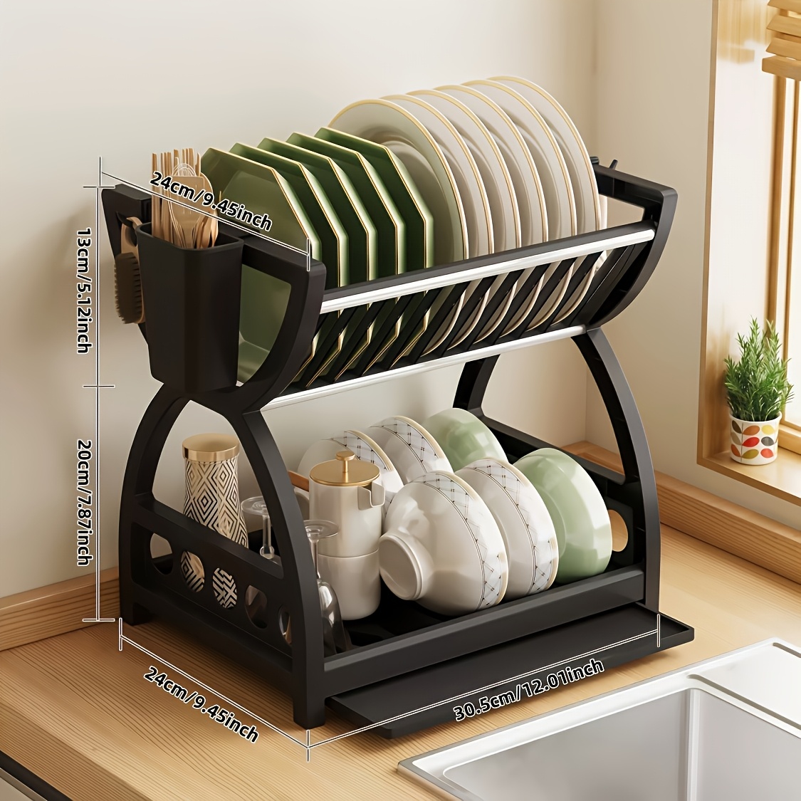 Space Saving Dish Drying Rack  - огляд і ціна Food Storage Organiser