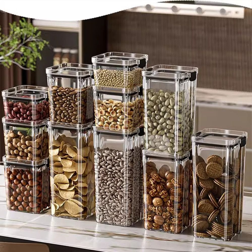 Transparent Food Storage Conta - огляд і ціна Stackable Pantry Bin