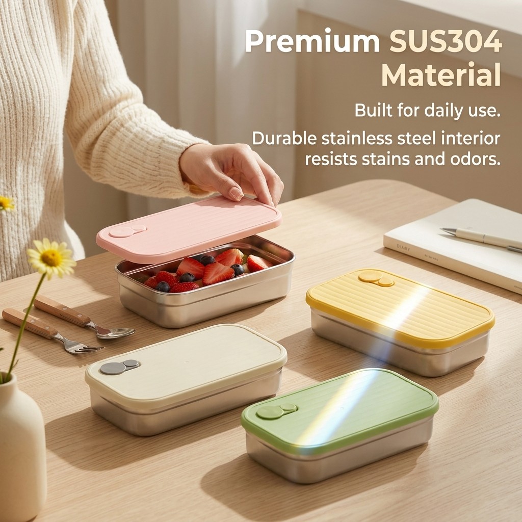 Stainless Steel Bento Box Meta - огляд і ціна Food Storage 30 Years