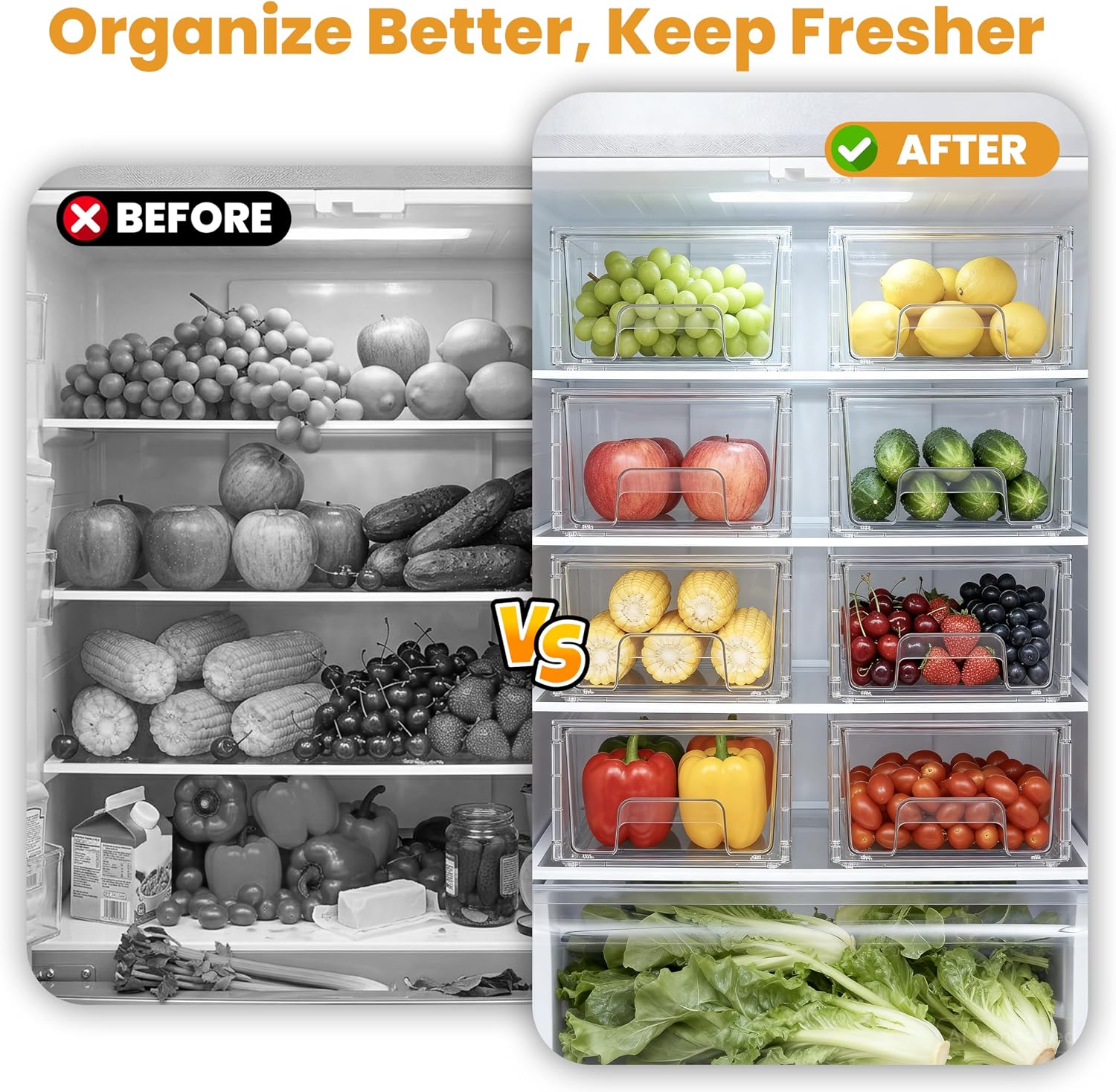 2‑Pack Stackable Storage Drawe - огляд і ціна Stackable Pantry Bin
