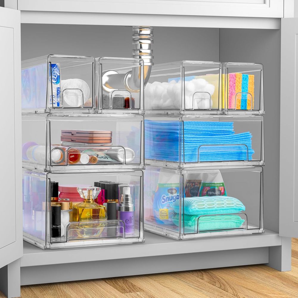 6-Pack Clear Stackable Storage - огляд і ціна Stackable Pantry Bin