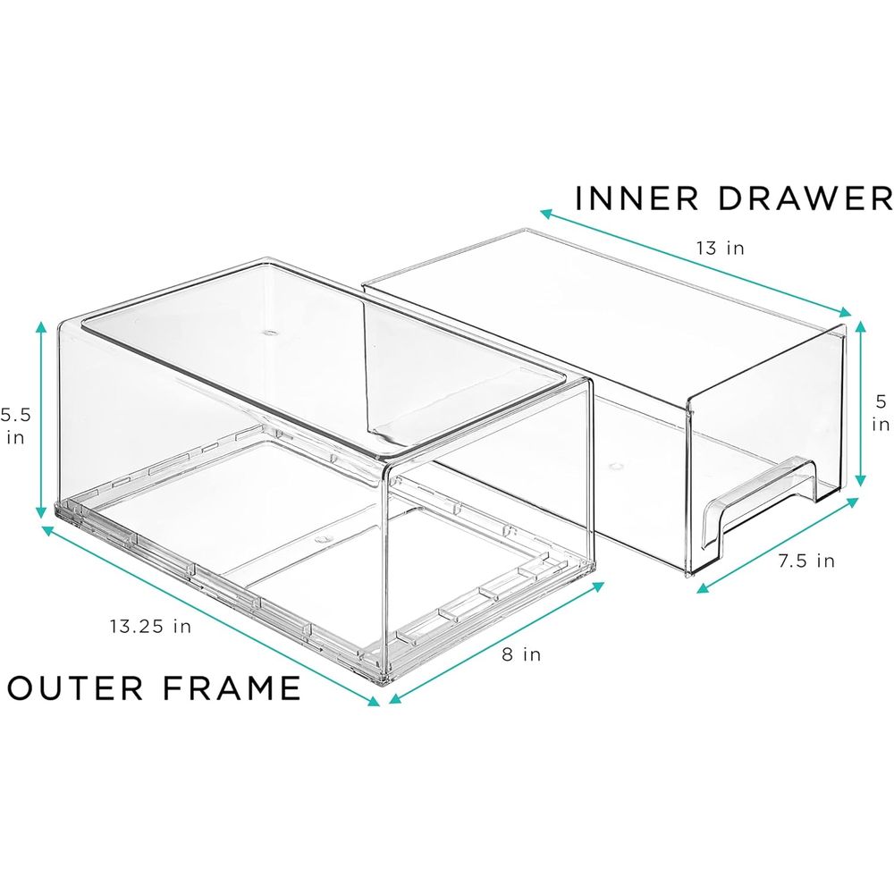 6-Pack Clear Stackable Storage - огляд і ціна Stackable Pantry Bin