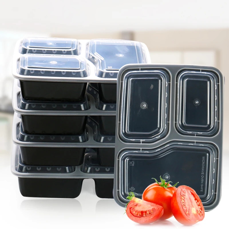 7 Pack 3 Compartment Meal Prep - огляд і ціна Food Storage Stackable Containers