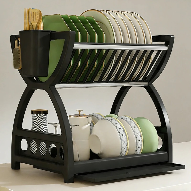 2 Tier Dish Drying Rack Kitche - огляд і ціна Food Storage Organiser