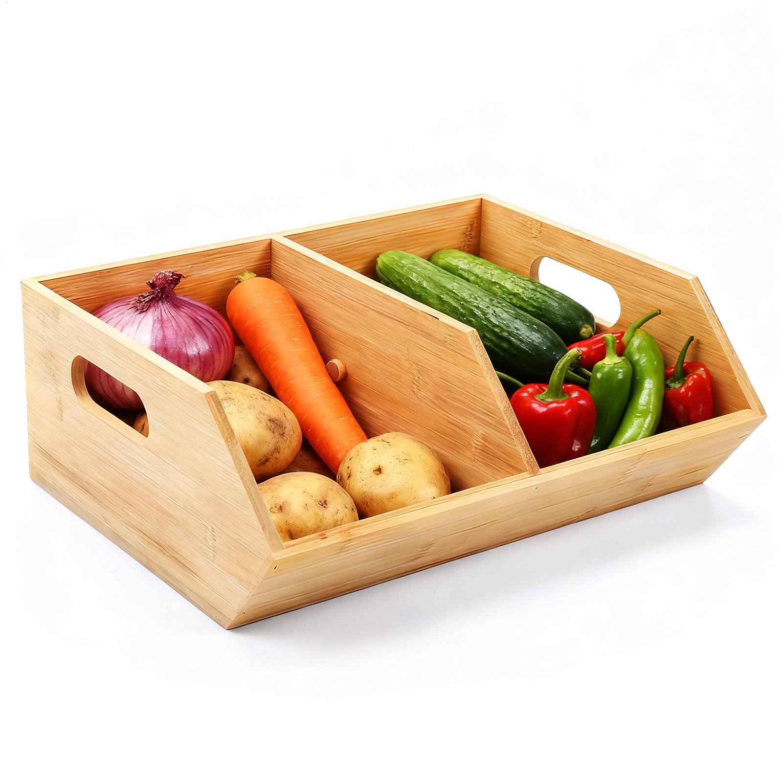 Pantry Storage Bins Wooden Con - огляд і ціна Stackable Pantry Bin