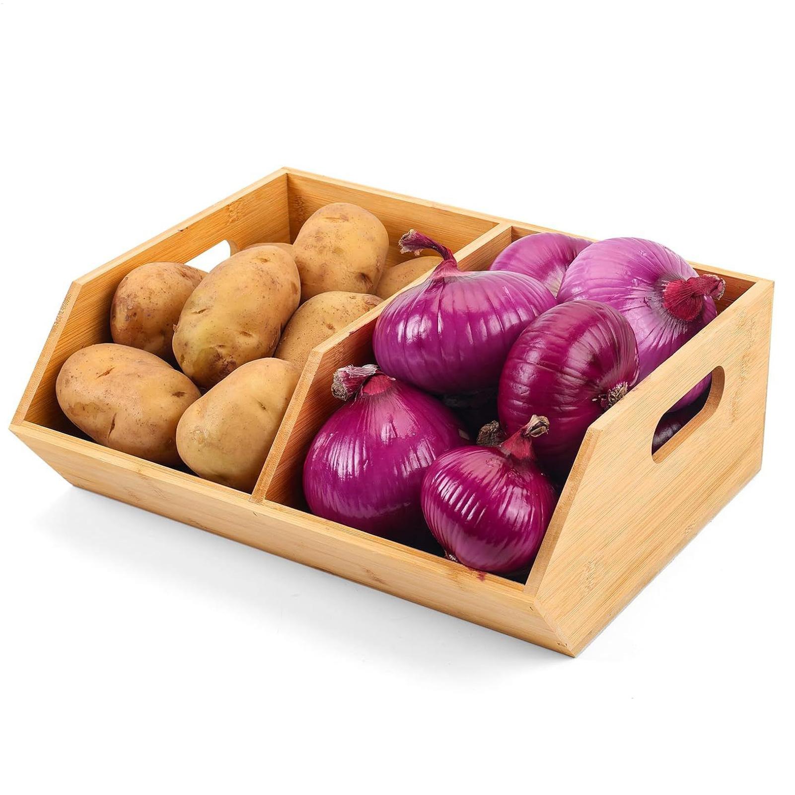 Pantry Storage Bins Wooden Con - огляд і ціна Stackable Pantry Bin