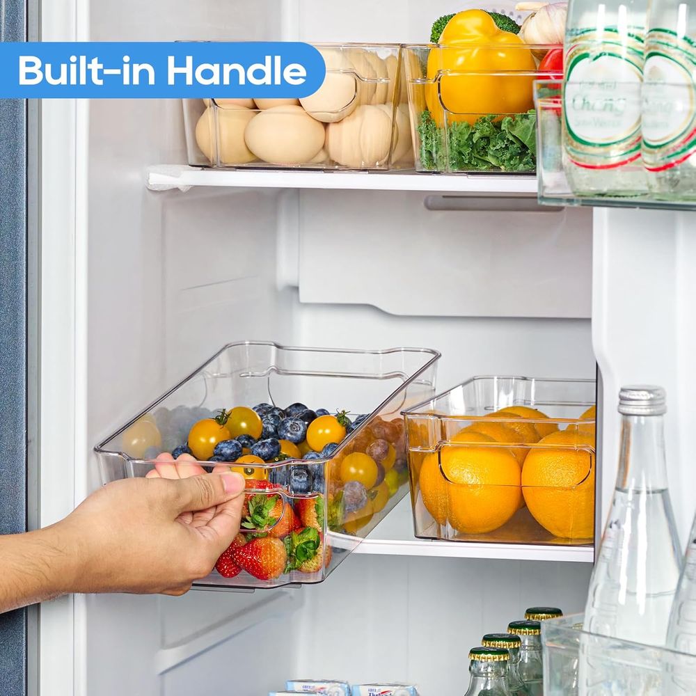 8 Pack Clear Plastic Storage B - огляд і ціна Stackable Pantry Bin