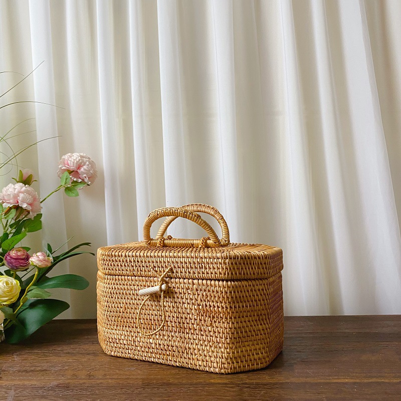 Kitchen Handwoven Rattan Stora - огляд і ціна Bread Box Bamboo