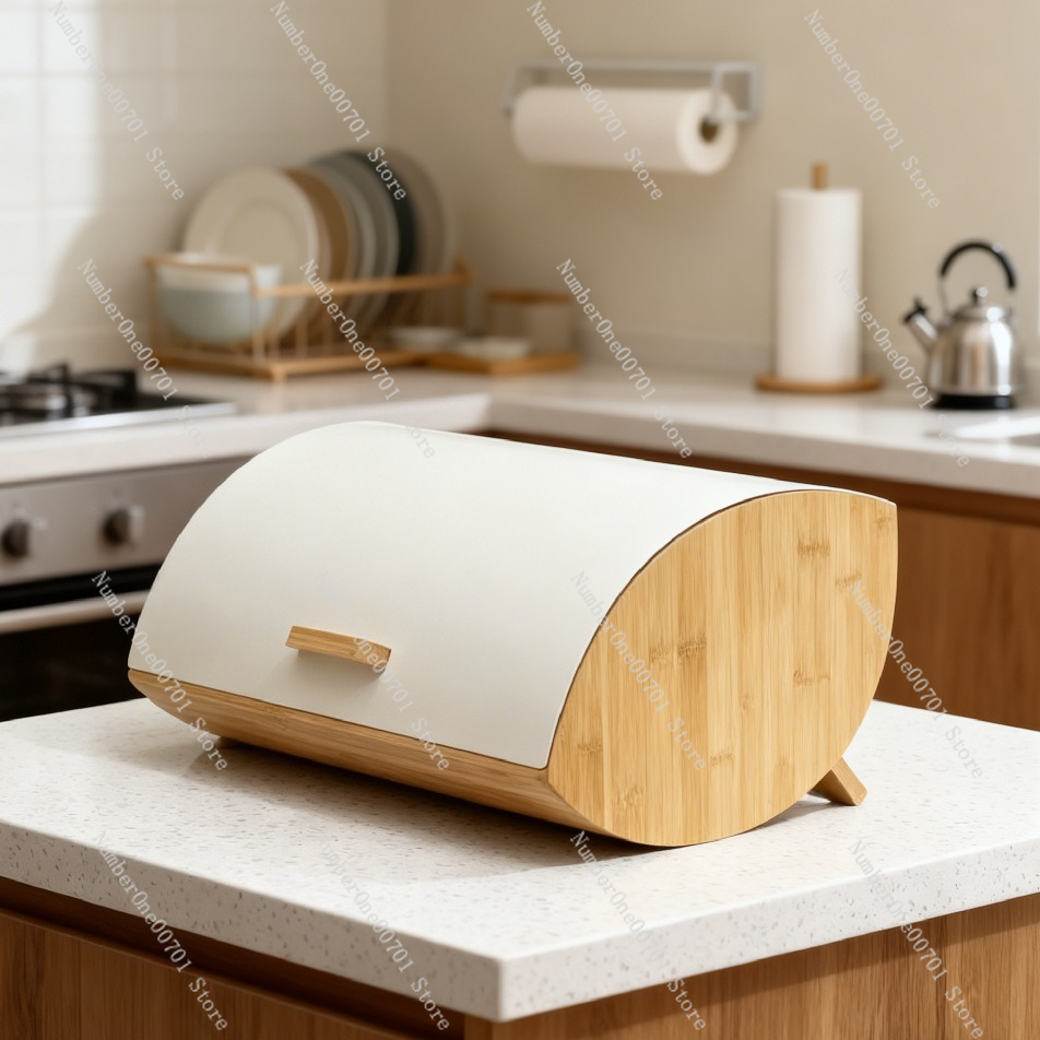 Metal Bread Storage Box With B - огляд і ціна Bread Box Bamboo