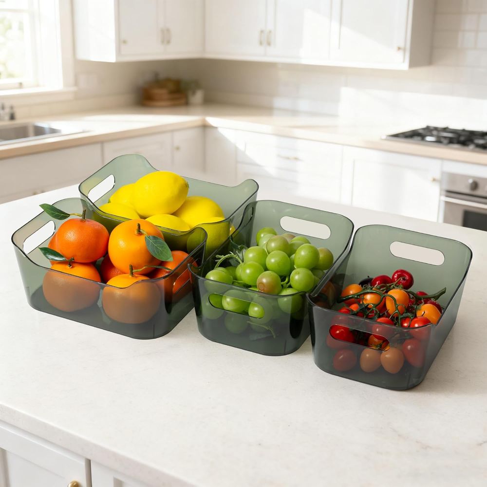 8 Pack Plastic Storage Bins, C - огляд і ціна Stackable Pantry Bin
