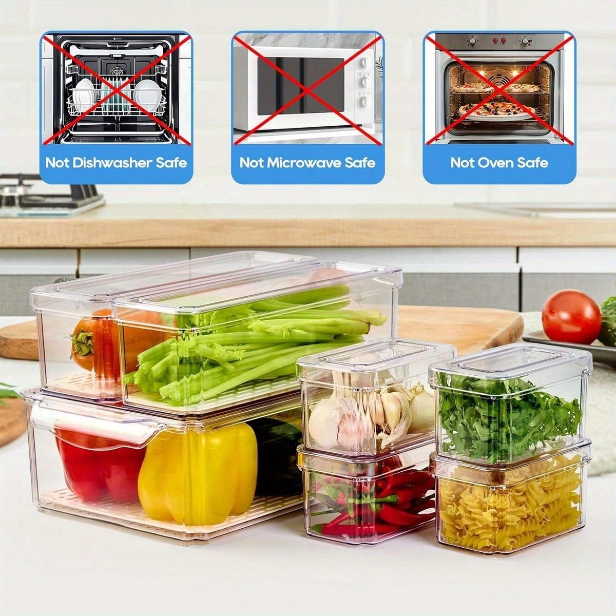 7 Pack Stackable Refrigerator  - огляд і ціна Stackable Pantry Bin
