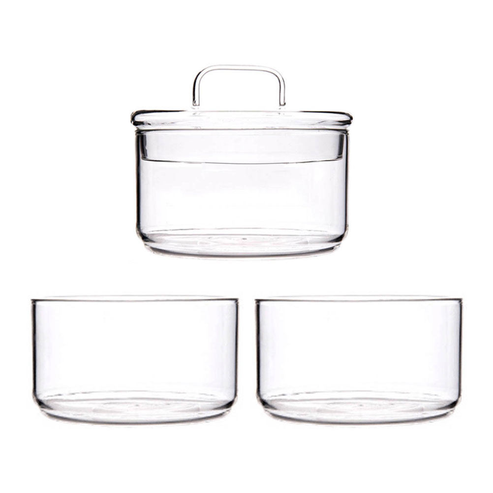 1Set Clear Glass Storage Bowl  - огляд і ціна Food Storage Stackable Containers