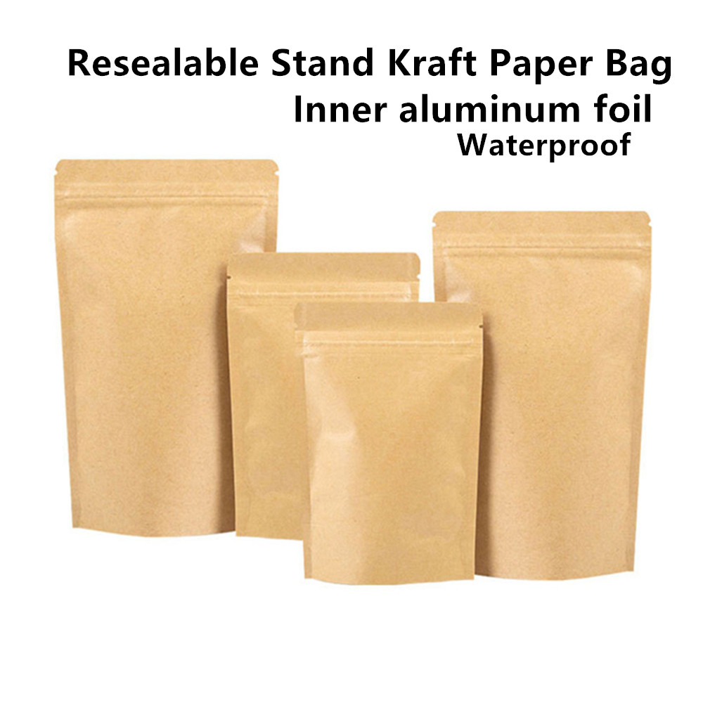 100pcs Resealable Brown Stand  - огляд і ціна Ziploc Food Storage