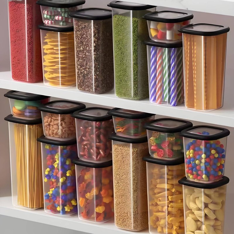 6 Pieces Airtight Food Storage - огляд і ціна Stackable Pantry Bin