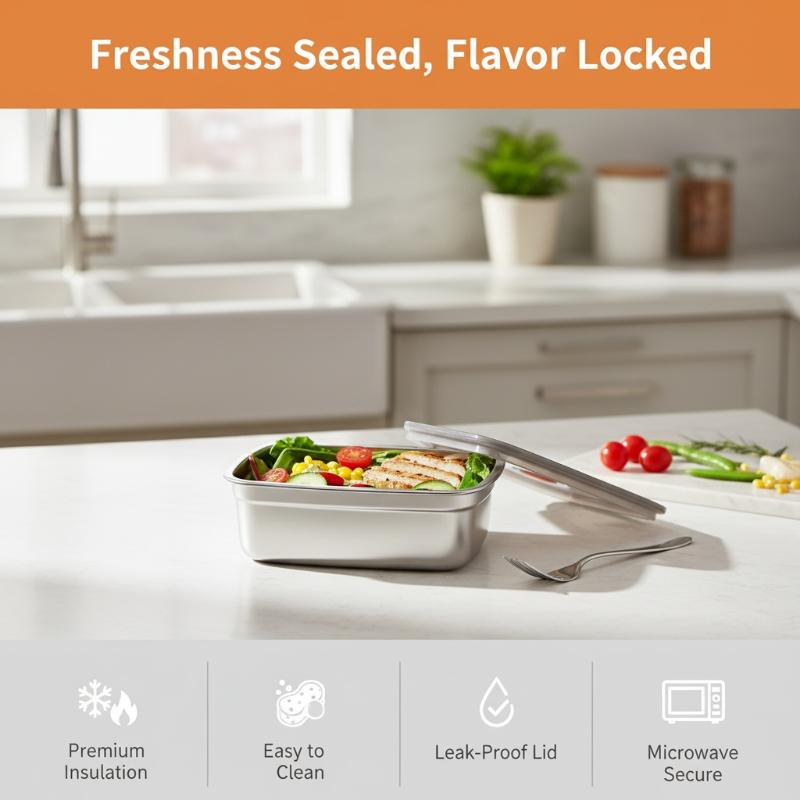 Stainless Steel Camping Lunch  - огляд і ціна Food Storage Box Stainless Steel
