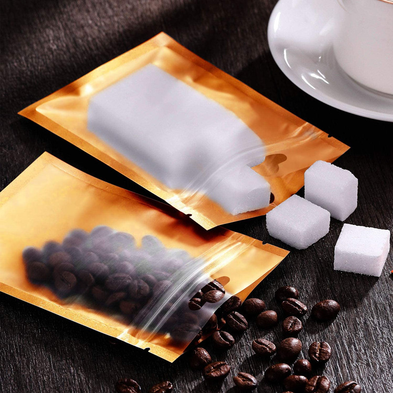 100Pcs Gold Mylar Zip Lock Bag - огляд і ціна Ziploc Food Storage