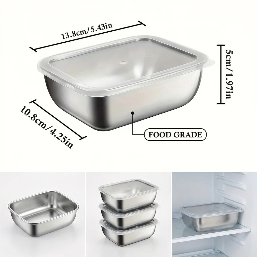 6PCS Stainless Steel Food Stor - огляд і ціна Food Storage Stainless Steel