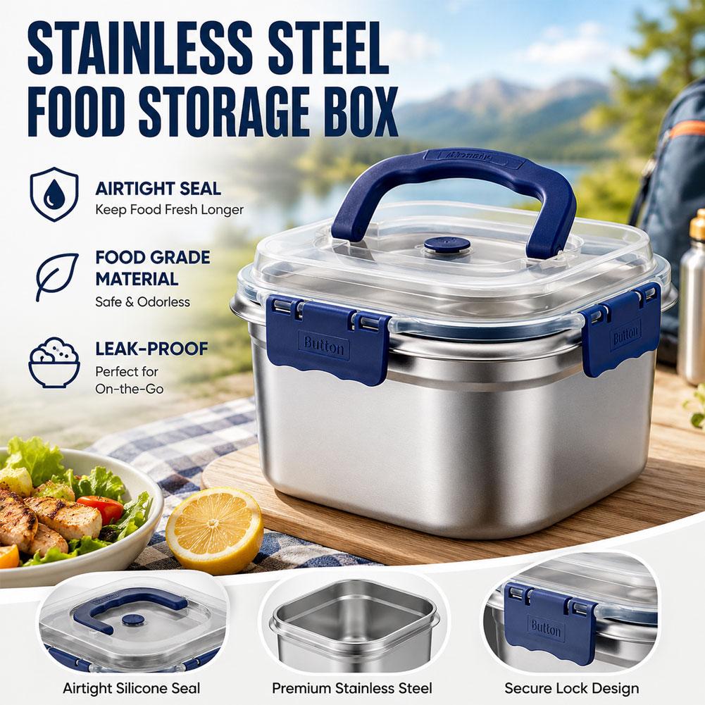 Stainless Steel Portable Lunch - огляд і ціна Food Storage Box Stainless Steel