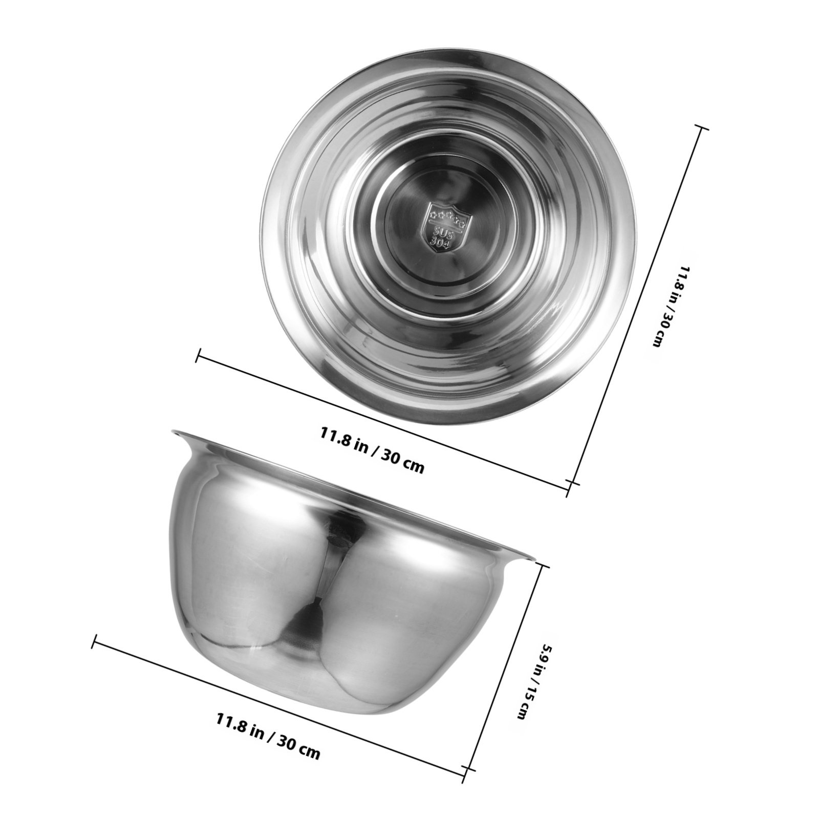 Stainless Steel Salad Bowl 7L  - огляд і ціна Food Storage Stainless Steel