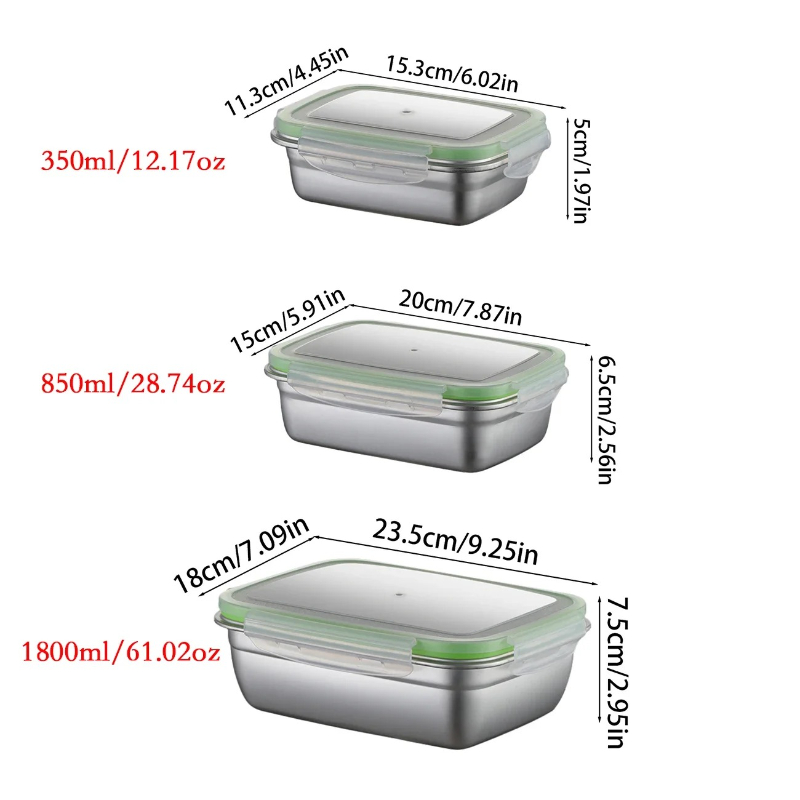 304 Stainless Steel Lunch Box  - огляд і ціна Food Storage Stainless Steel