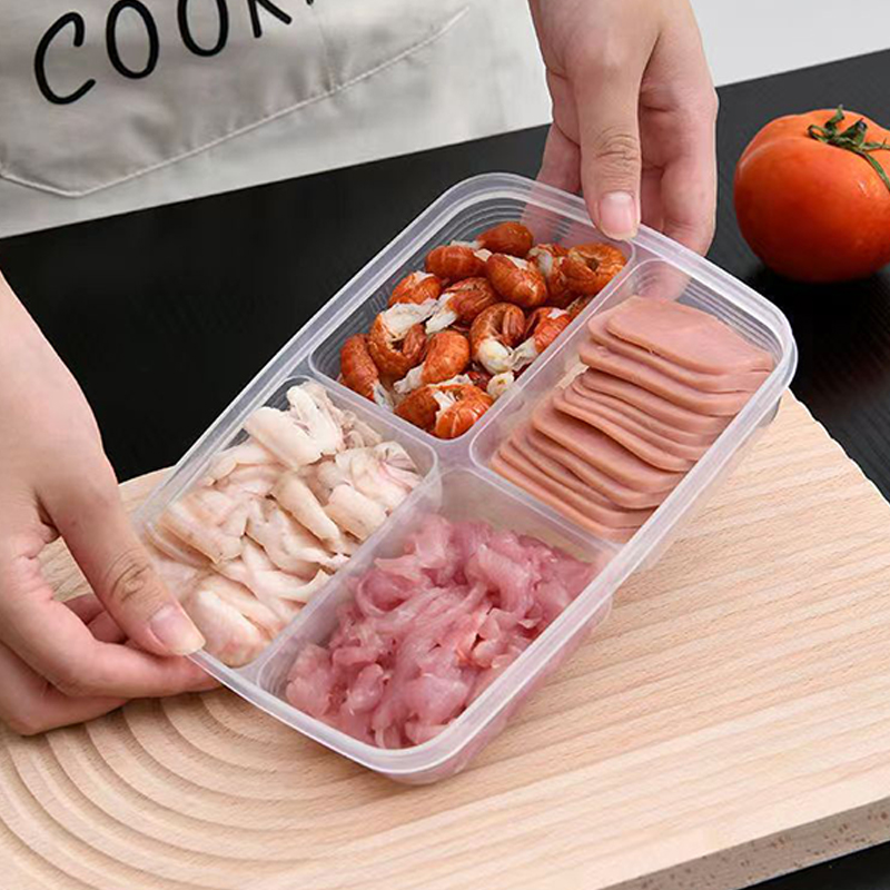 New【4 Grids Plastic Storage Bo - огляд і ціна Food Storage System