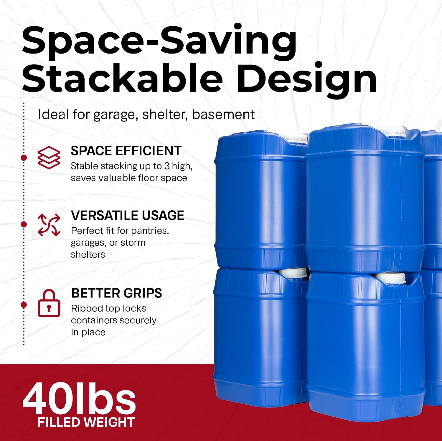 Stackable Emergency Water Stor - огляд і ціна Food Storage Camping