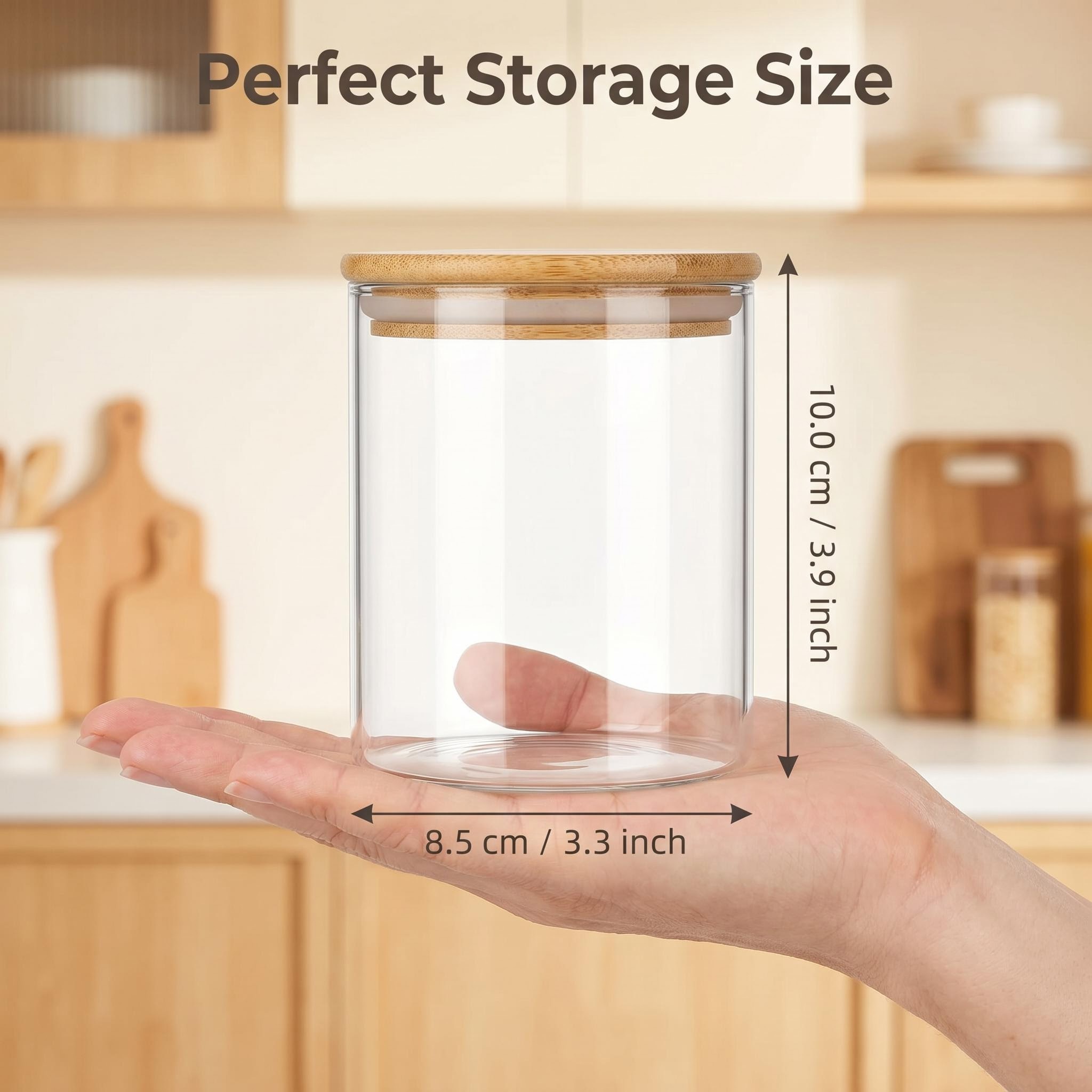 9 Pieces Clear Glass Storage C - огляд і ціна Food Storage Stackable Containers