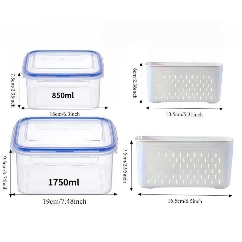 4pcs/Set Leak-Proof Food Stora - огляд і ціна Food Storage Stackable Containers
