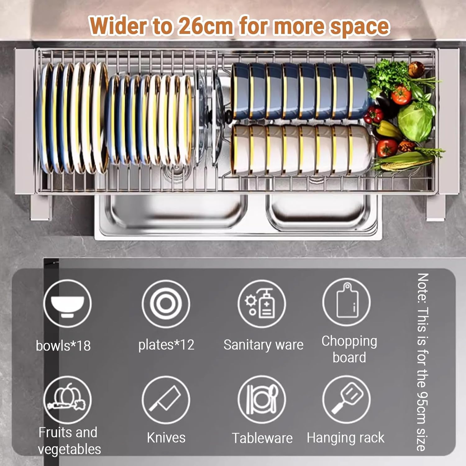 2-Tier Over The Sink Dish Drai - огляд і ціна Food Storage Organiser