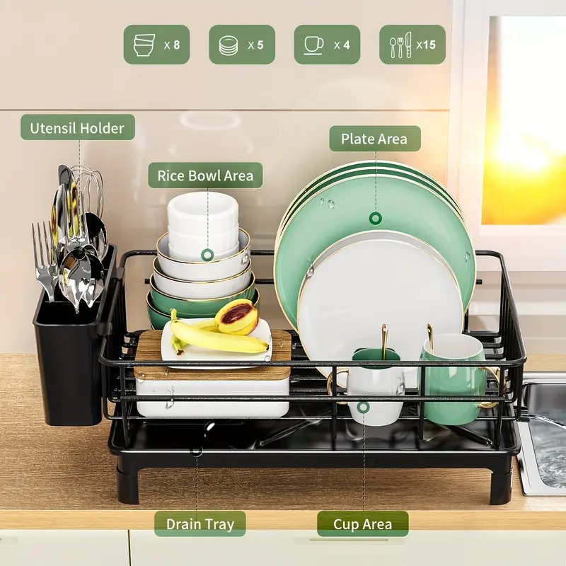 Rustproof Dish Drying Rack Kit - огляд і ціна Food Storage Organiser