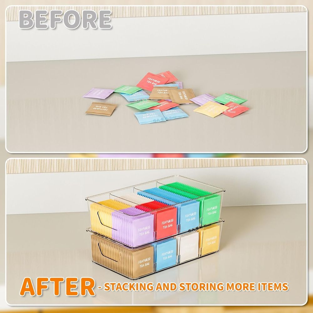 Stackable 6 Pack Snack Organiz - огляд і ціна Stackable Pantry Bin