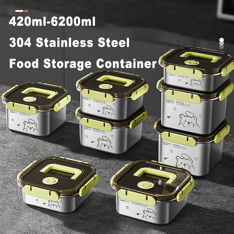 COOKER KING 420ml-6200ml Large - огляд і ціна Food Storage Box Stainless Steel