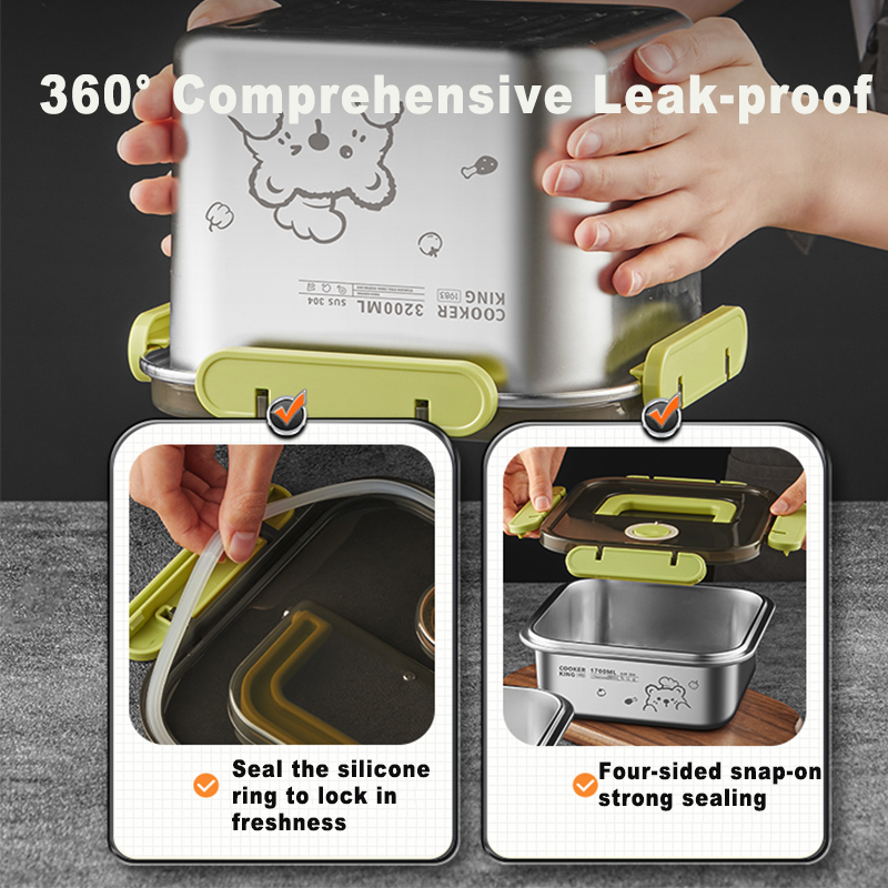 COOKER KING 420ml-6200ml Large - огляд і ціна Food Storage Box Stainless Steel